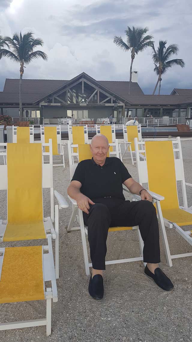 Not that I wish to endorse cultural stereo typing, but Chris was first on the beach! (he had been there overnight)