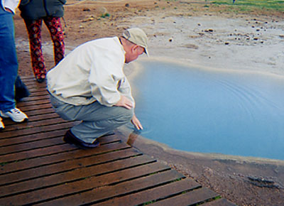 Chris reveals an unusual medical condition - Geysirdigithermophobia - the irresistible urge to stick your finger into any nearby hot water springs.